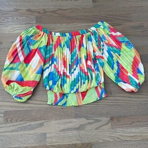 Colorful, Fun, Off Shoulder top size M